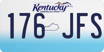 KY license plate 176JFS