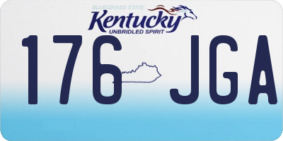 KY license plate 176JGA