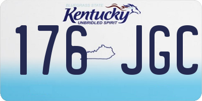 KY license plate 176JGC