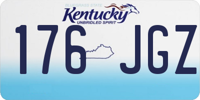KY license plate 176JGZ