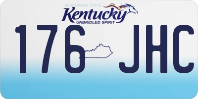 KY license plate 176JHC