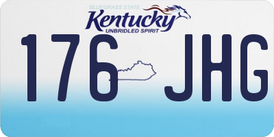 KY license plate 176JHG