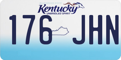 KY license plate 176JHN