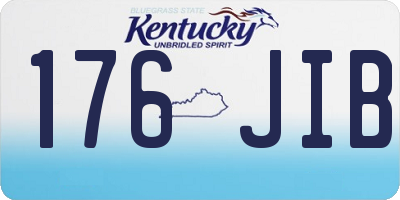 KY license plate 176JIB