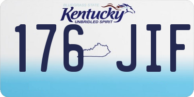KY license plate 176JIF
