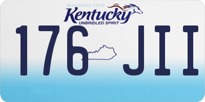 KY license plate 176JII