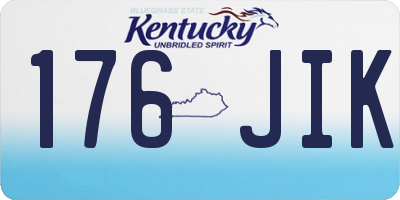 KY license plate 176JIK