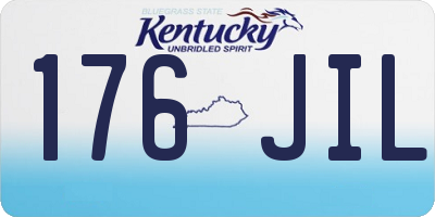 KY license plate 176JIL