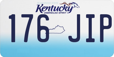 KY license plate 176JIP