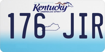 KY license plate 176JIR