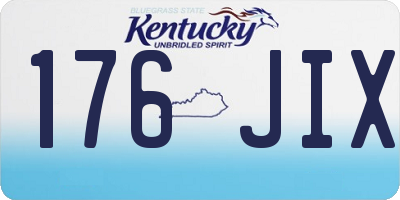 KY license plate 176JIX