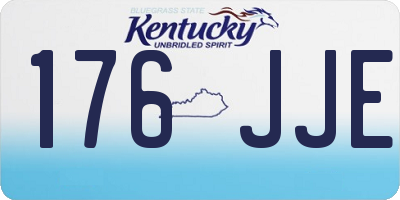 KY license plate 176JJE