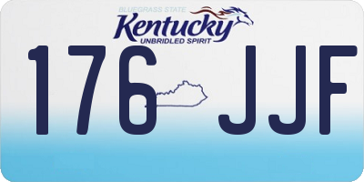 KY license plate 176JJF