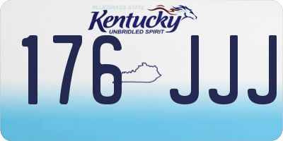 KY license plate 176JJJ