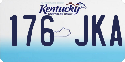 KY license plate 176JKA