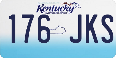 KY license plate 176JKS