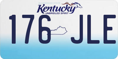 KY license plate 176JLE