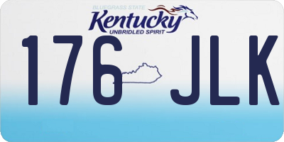 KY license plate 176JLK