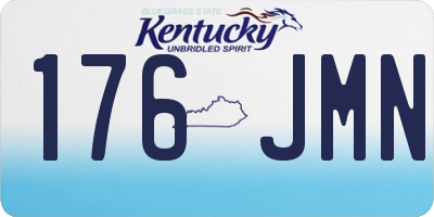 KY license plate 176JMN