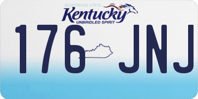 KY license plate 176JNJ