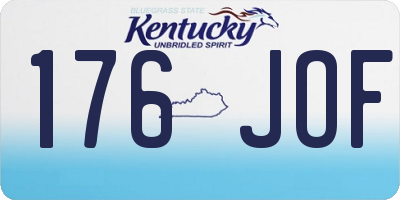 KY license plate 176JOF