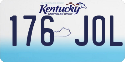 KY license plate 176JOL