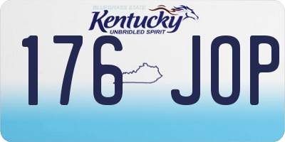 KY license plate 176JOP