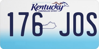 KY license plate 176JOS
