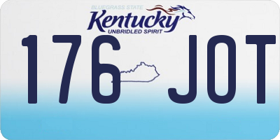 KY license plate 176JOT