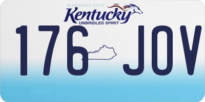 KY license plate 176JOV