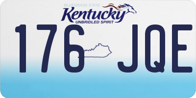 KY license plate 176JQE