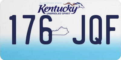 KY license plate 176JQF