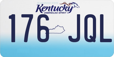 KY license plate 176JQL
