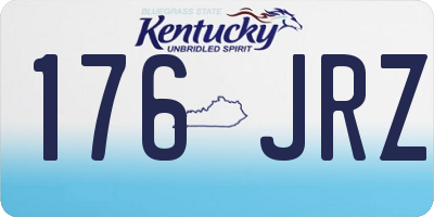 KY license plate 176JRZ