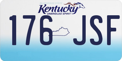 KY license plate 176JSF
