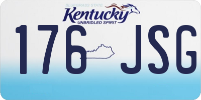 KY license plate 176JSG