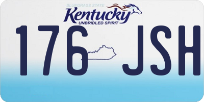 KY license plate 176JSH