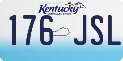 KY license plate 176JSL