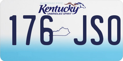 KY license plate 176JSO
