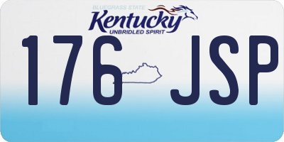 KY license plate 176JSP