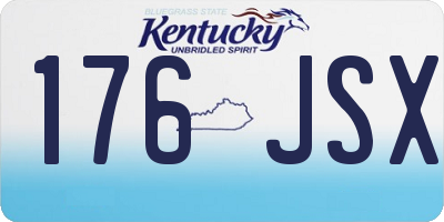 KY license plate 176JSX