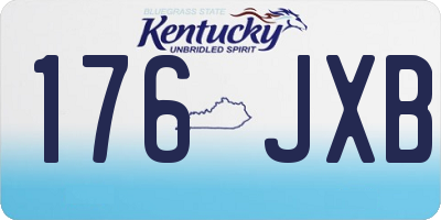 KY license plate 176JXB