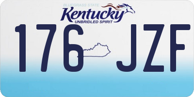 KY license plate 176JZF