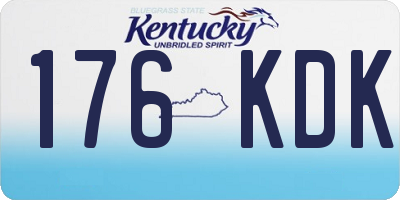 KY license plate 176KDK