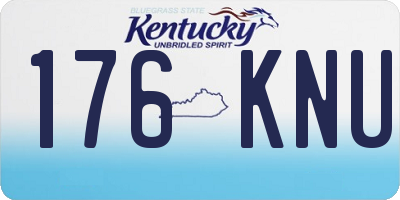KY license plate 176KNU