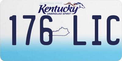 KY license plate 176LIC