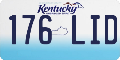 KY license plate 176LID