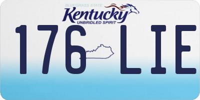 KY license plate 176LIE
