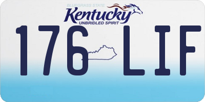 KY license plate 176LIF