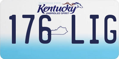 KY license plate 176LIG